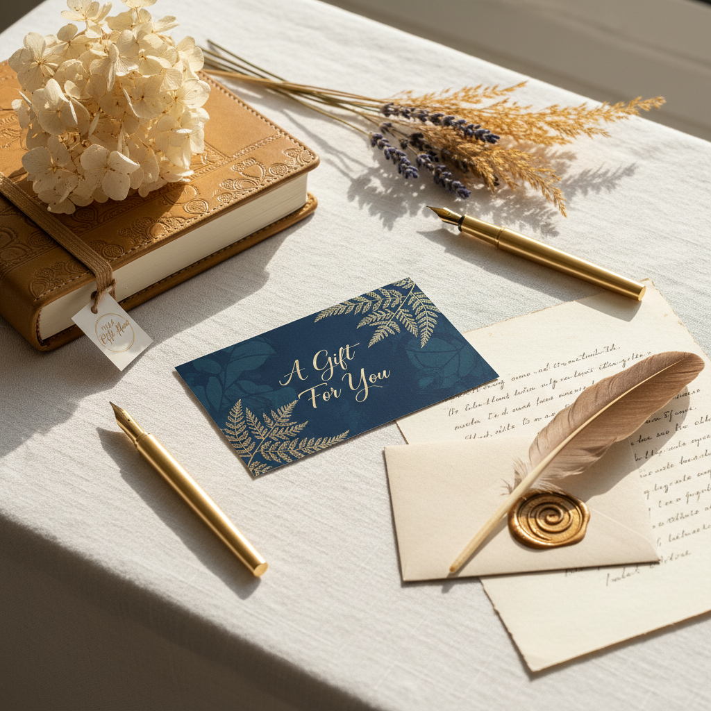 Forget Me Not Life Writing Gift Card