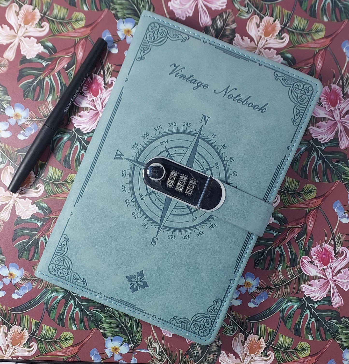 Vintage Style Combination Lock Journal (A5)