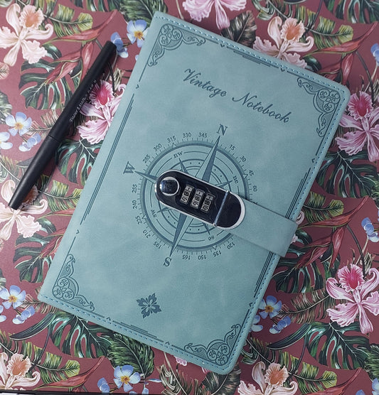 Vintage Style Combination Lock Journal (A5)