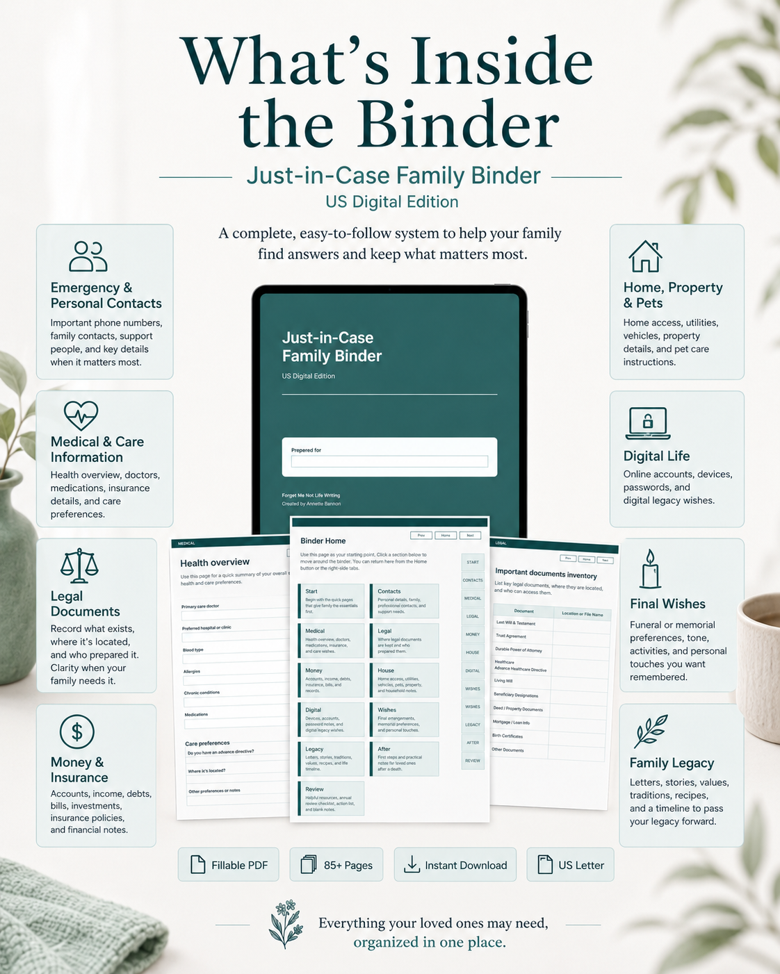 Just-in-Case Family Binder: US Digital Edition