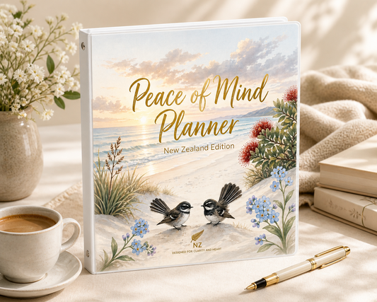 Peace of Mind Planner – NZ end of life planning binder with full colour cove