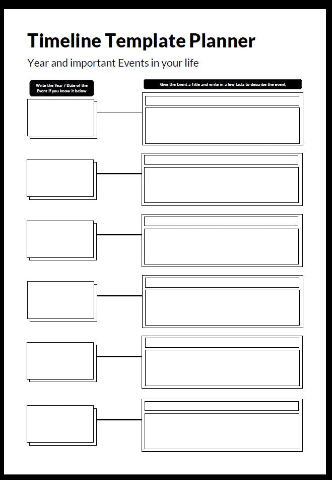 Free Offer - Autobiography Memoir Timeline Template for personal Narrative - Digital and Print