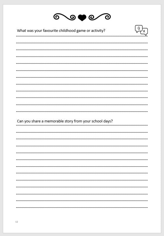 Write your Life Story - A Daughter's Gift to her Mother